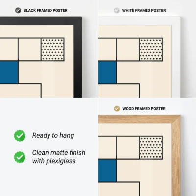 Bright minimalist wall decor print that lifts any interior space