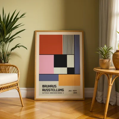 Mid Century modern abstract art poster for any space.