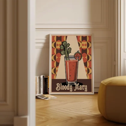 Retro paveikslas – kokteilis Bloody Mary