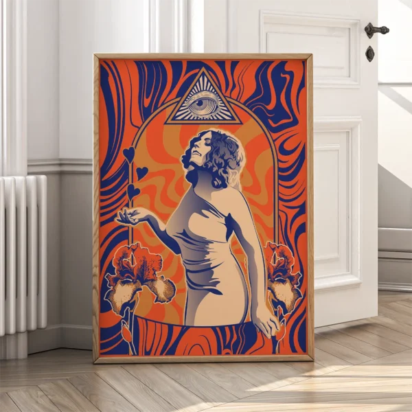 Floral Poster – Many Have Sight but Few Have Vision Art Nouveau Print – Elegant Vintage Wall Art