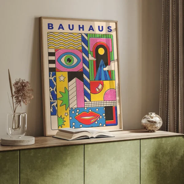 Colourful Abstract Wall Art – Bauhaus Poster