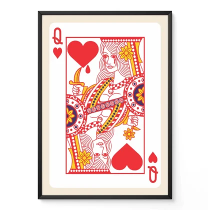 Playing Card Wall Art – Queen of Hearts