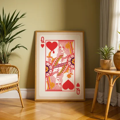 Playing Card Wall Art – Queen of Hearts