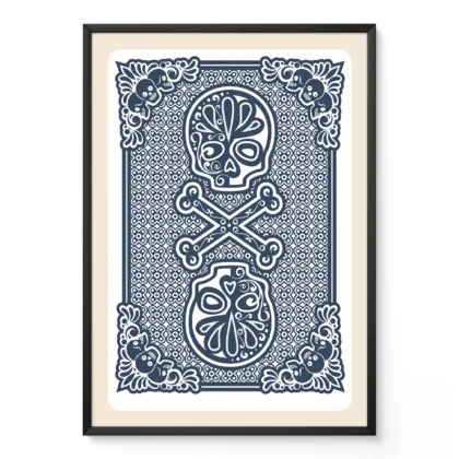 Playing Card Wall Art – Skull Art Print