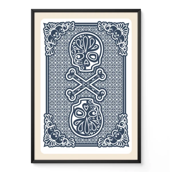 Playing Card Wall Art – Skull Art Print
