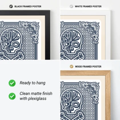Playing Card Wall Art – Skull Art Print