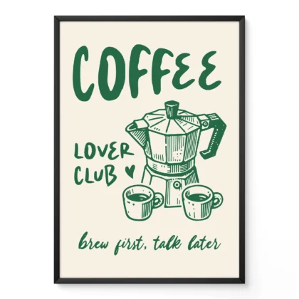 Kavos mėgėjų paveikslas – Coffee Lover Club