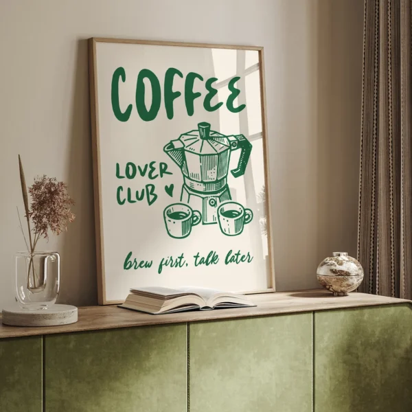 Coffee Print – Cozy Retro Poster for Coffee Lovers