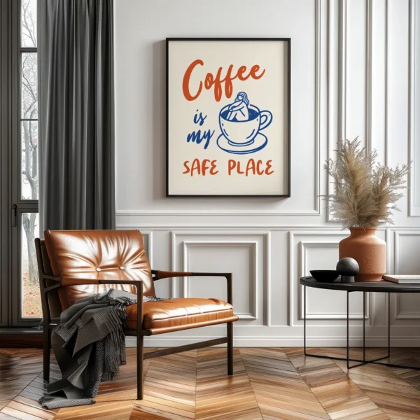 Coffee Wall Art Print – Retro Poster for Kitchen Decor