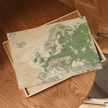 Retro Europe Map Wall Art
