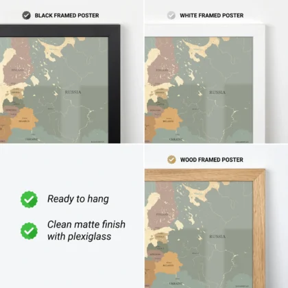 Old European Map Wall Art