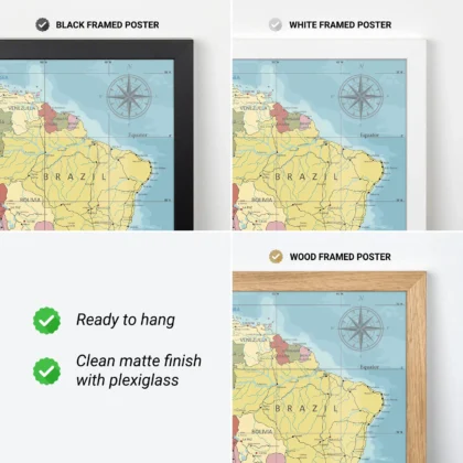 Retro Map of South America