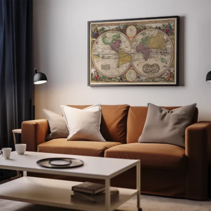 Vintage World Map – Poster or Canvas Print