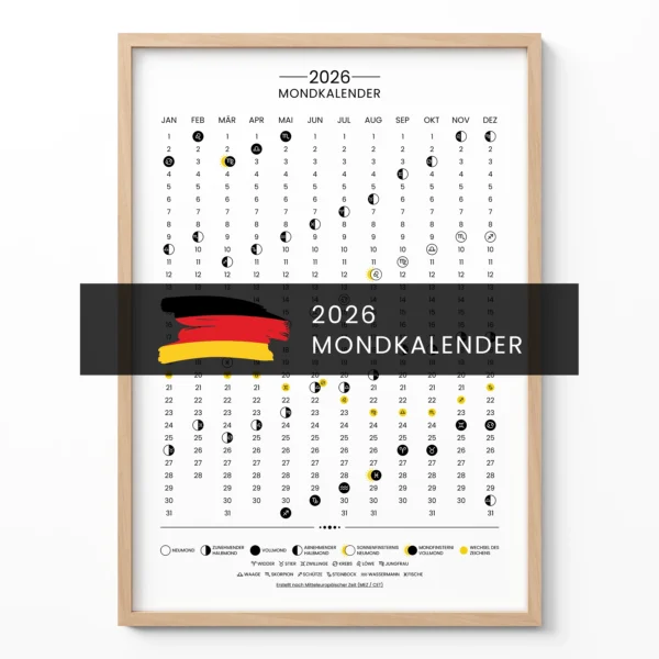 2026 Moon Calendar – German Edition