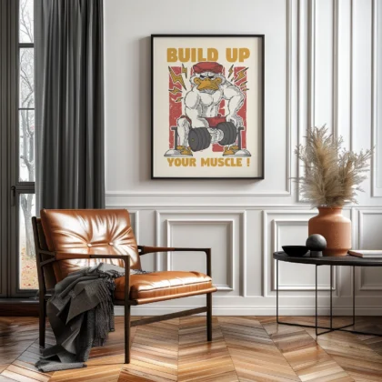 Muscle Duck Wall Art – Poster or Canvas Print