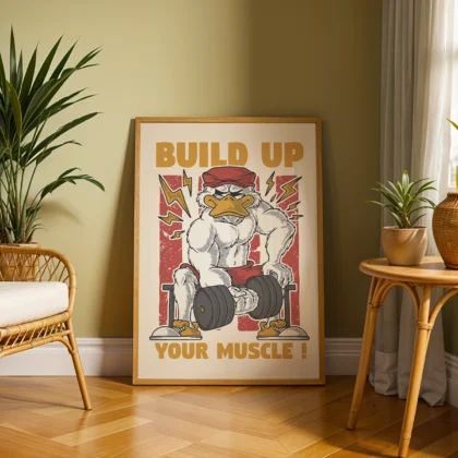 Muscle Duck Wall Art – Poster or Canvas Print