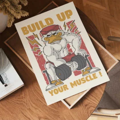 Muscle Duck Wall Art – Poster or Canvas Print