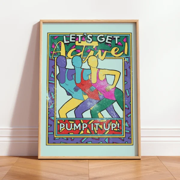 Fitness Wall Art – Retro Workout Poster for Home Gym