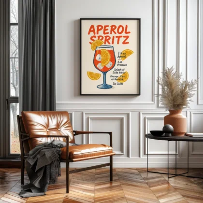Aperol Spritz Cocktail Wall Art