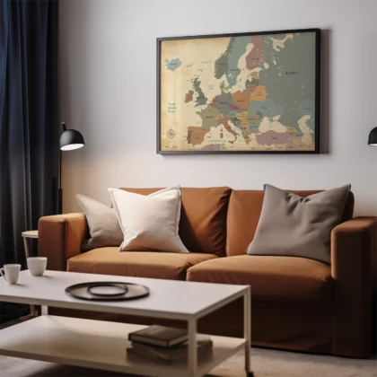 Old European Map Wall Art