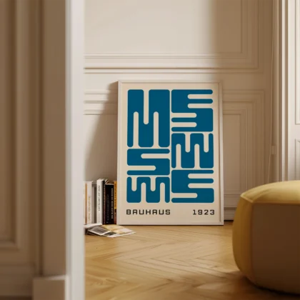 Bauhaus Art Print – Blue City Blocks