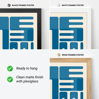 Bauhaus Art Print – Blue City Blocks