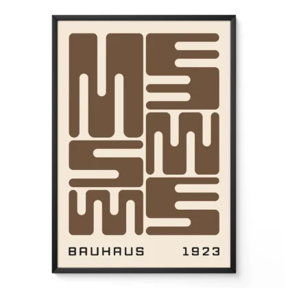 Bauhaus Wandbild – Braune Stadtblöcke