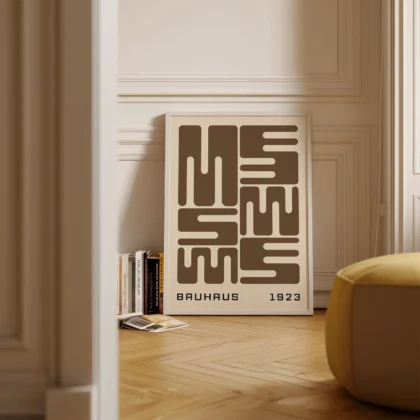 Bauhaus Wandbild – Braune Stadtblöcke