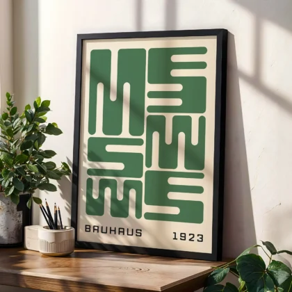 Bauhaus paveikslas – Žali miesto blokai