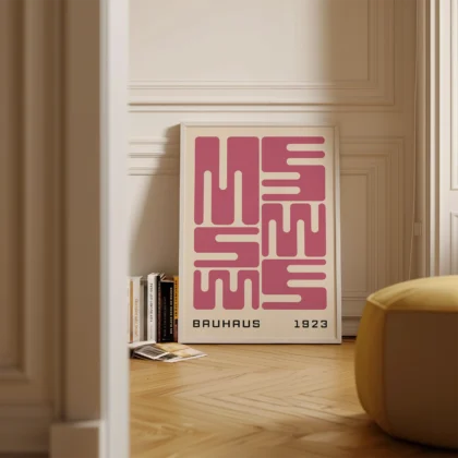 Bauhaus Art Print – Pink City Blocks