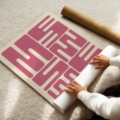 Bauhaus Art Print – Pink City Blocks
