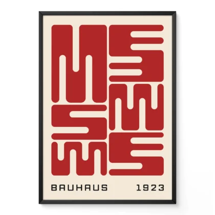 Bauhaus Art Print – Red City Blocks