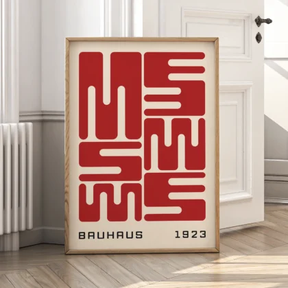 Bauhaus Art Print – Red City Blocks