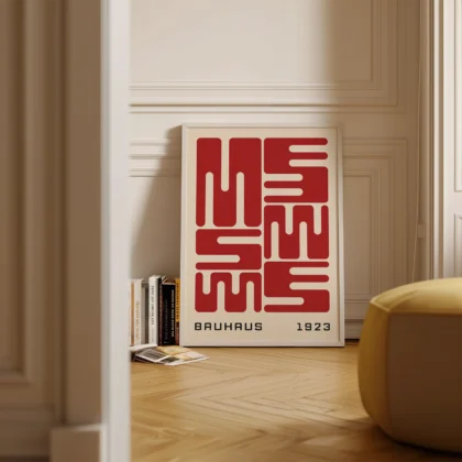 Bauhaus Art Print – Red City Blocks