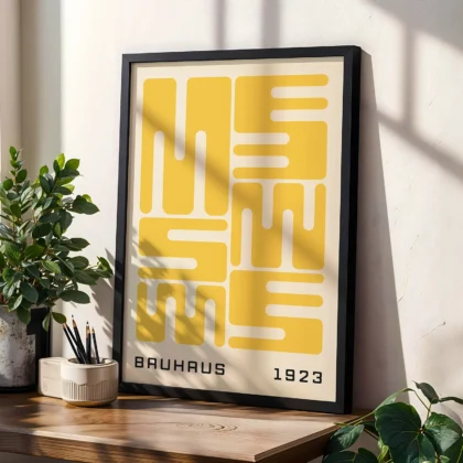 Bauhaus Art Print – Yellow City Blocks
