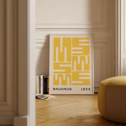 Bauhaus Art Print – Yellow City Blocks