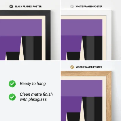 Bauhaus Print – Purple Urban Roofs