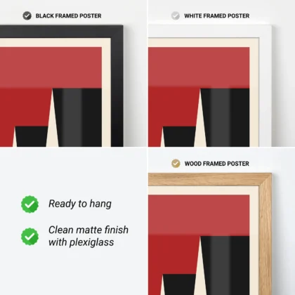 Bauhaus Wandbild – Stadtrhythmus Rot