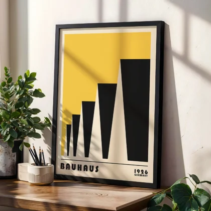 Bauhaus Print – Yellow Urban Roofs
