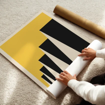 Bauhaus Print – Yellow Urban Roofs