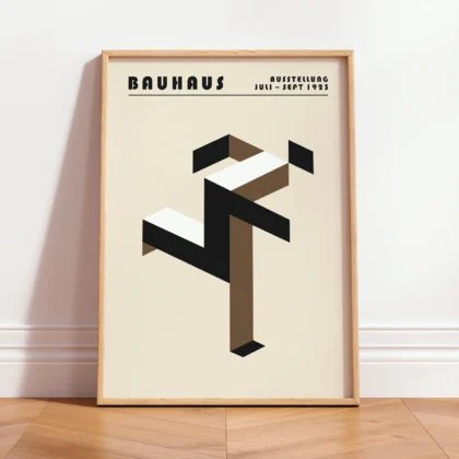 Bauhaus Print – Brown Running Man
