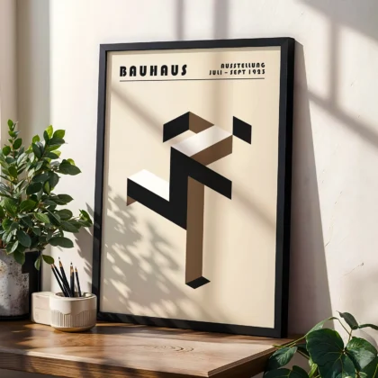 Bauhaus Print – Brown Running Man
