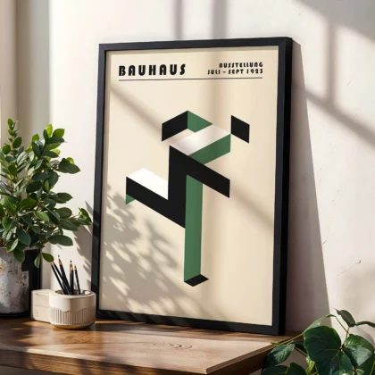 Bauhaus paveikslas – Žalias bėgantis žmogus