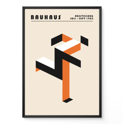 Bauhaus Print – Orange Running Man