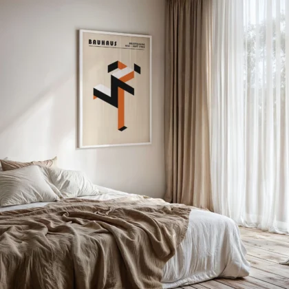 Bauhaus Print – Orange Running Man