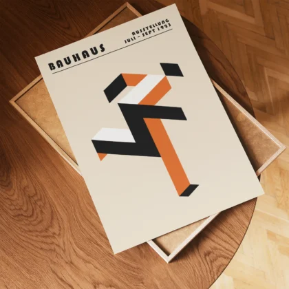Bauhaus Print – Orange Running Man