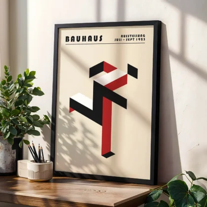 Bauhaus Print – Red Running Man