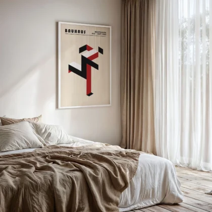 Bauhaus Print – Red Running Man