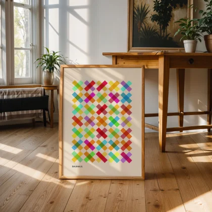 Bauhaus paveikslas – Spalvoti kryželiai