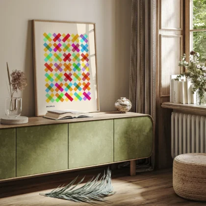 Bauhaus paveikslas – Spalvoti kryželiai